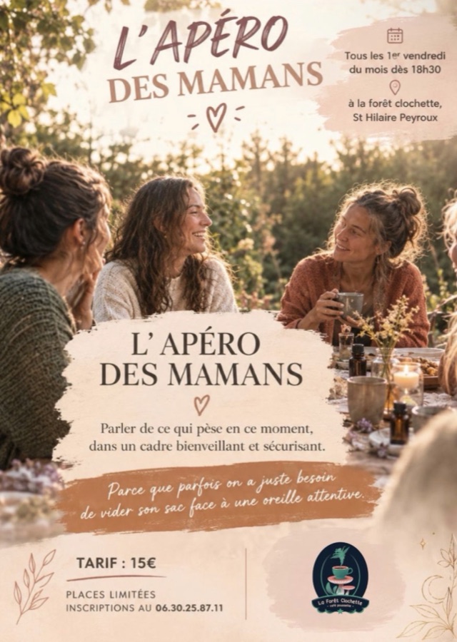 L'affiche de l'apéro des mamans